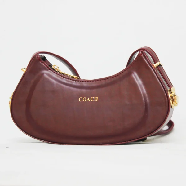 کیف دوشی زنانه coach رنگ زرشکی کد۳۵۰۱