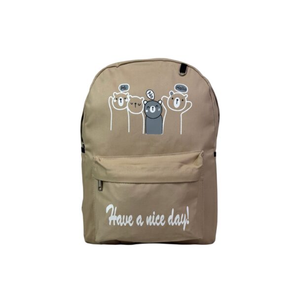 کوله پشتی Bear کد ۶۱۰۳ رنگ کرم