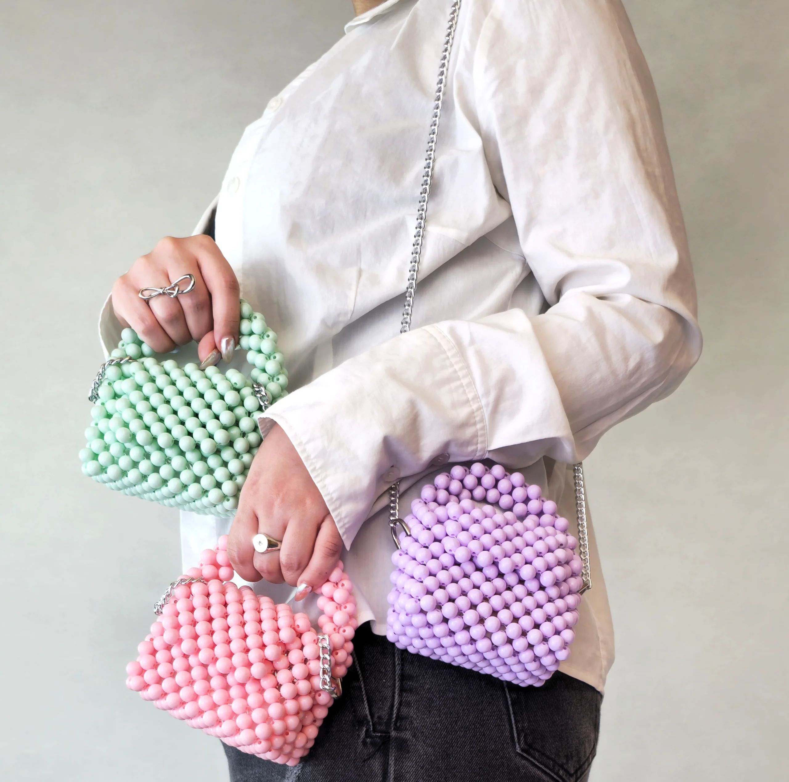 کیف مرواریدی فانتزی دخترانه کد۷۸۰۰  - Image 2