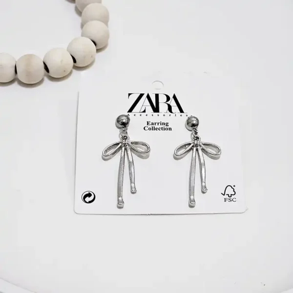 گوشواره پاپیون آویزدار (Bow Shape)
